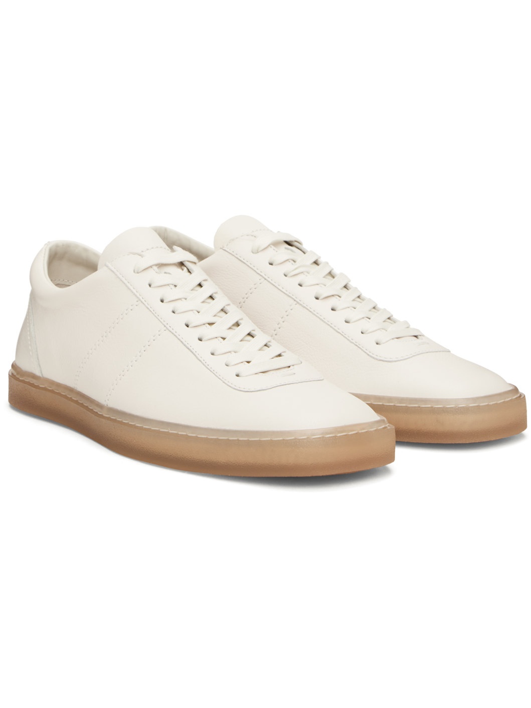 White Linoleum Laced Up Sneakers - 4