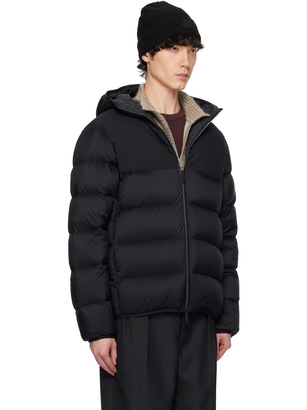 Black Veumont Hooded Short Down Jacket - 2