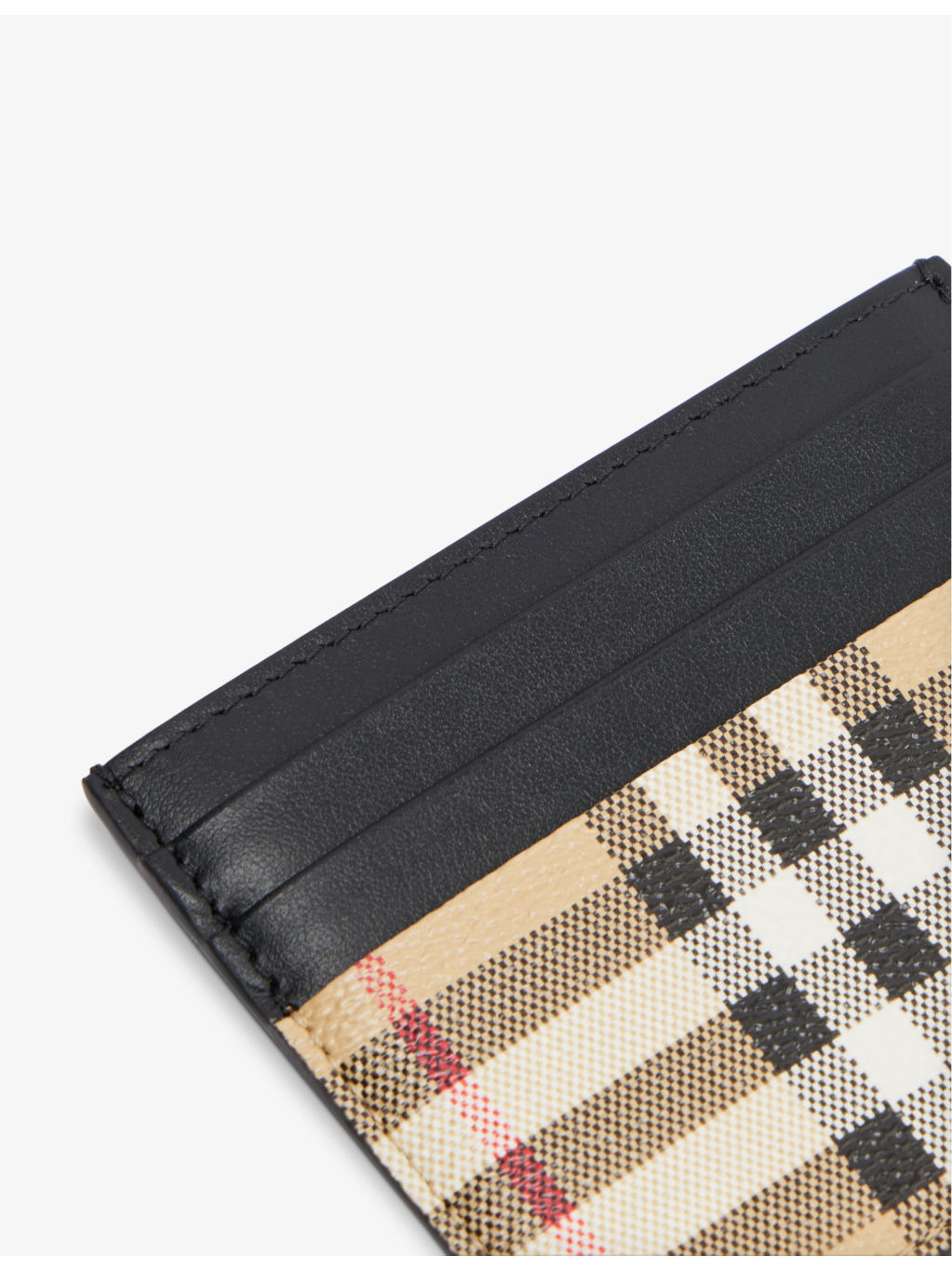 Sandon check-print faux-leather card holder - 2