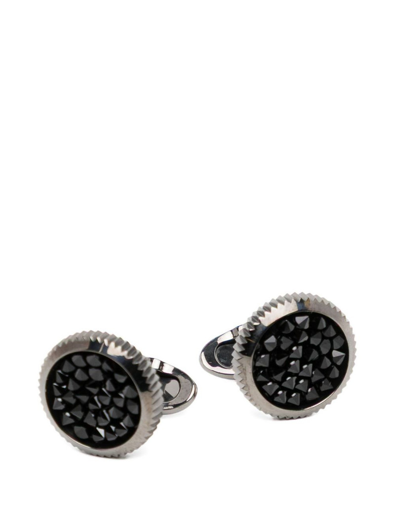 GIORGIO ARMANI crystal-embellished cufflinks outlook