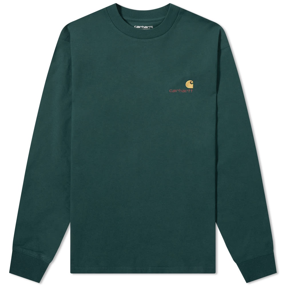 Carhartt WIP Long Sleeve American Script Tee - 1