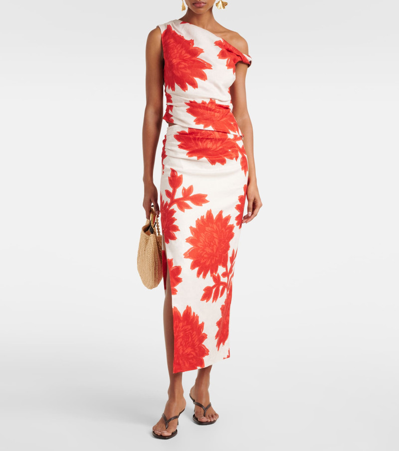 SIR. Floral draped linen top outlook