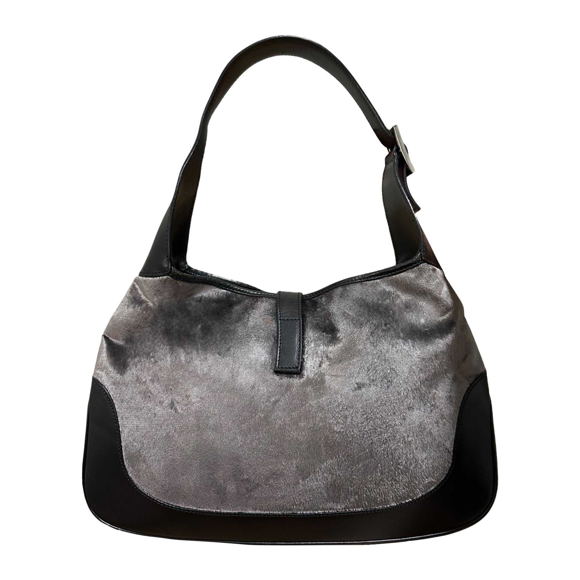 GUCCI Fall Winter 1999 Velvet Leather Jackie O Hobo Shoulder Bag - 2