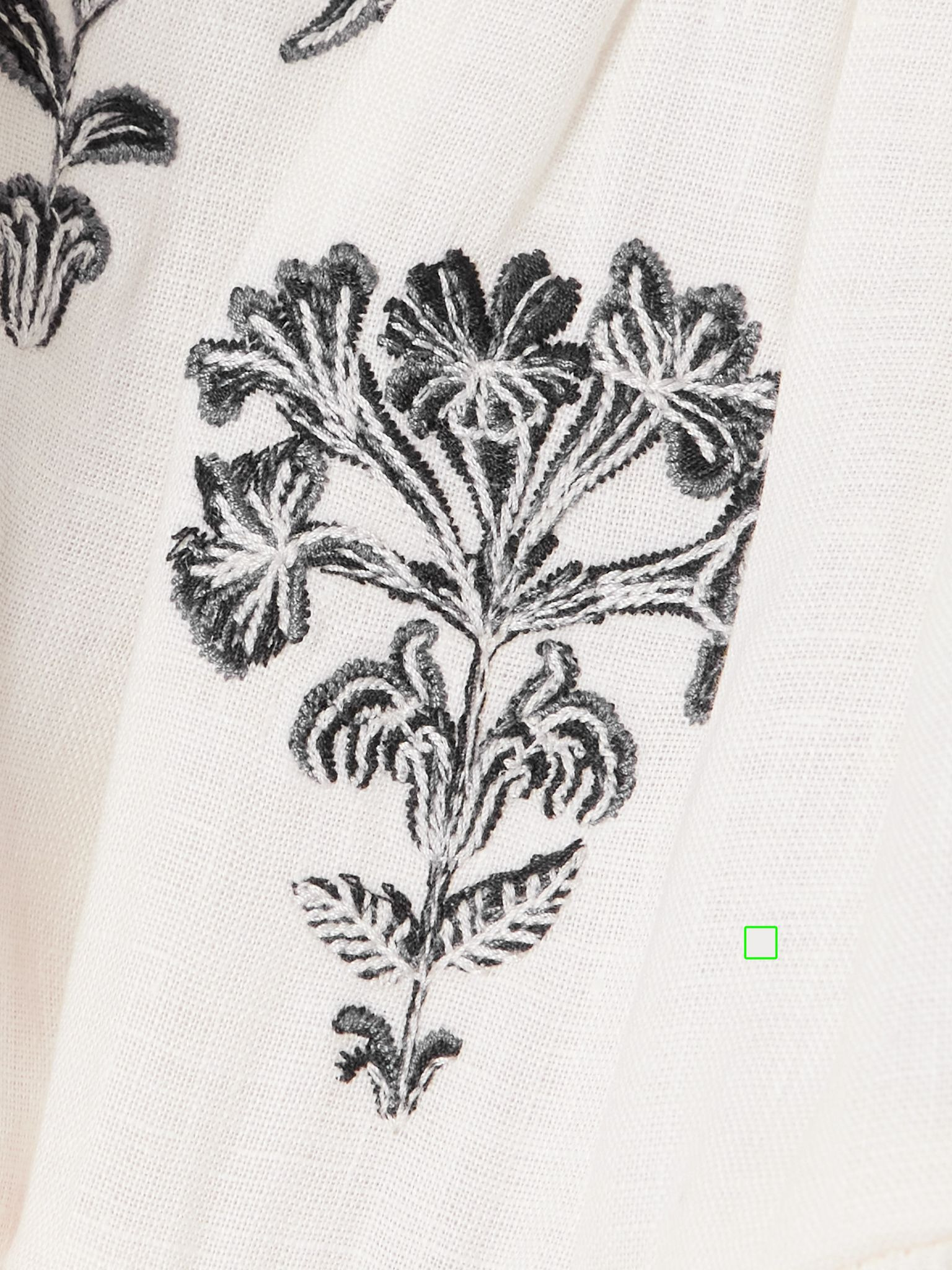 Lima tiered embroidered linen mini dress White - 4