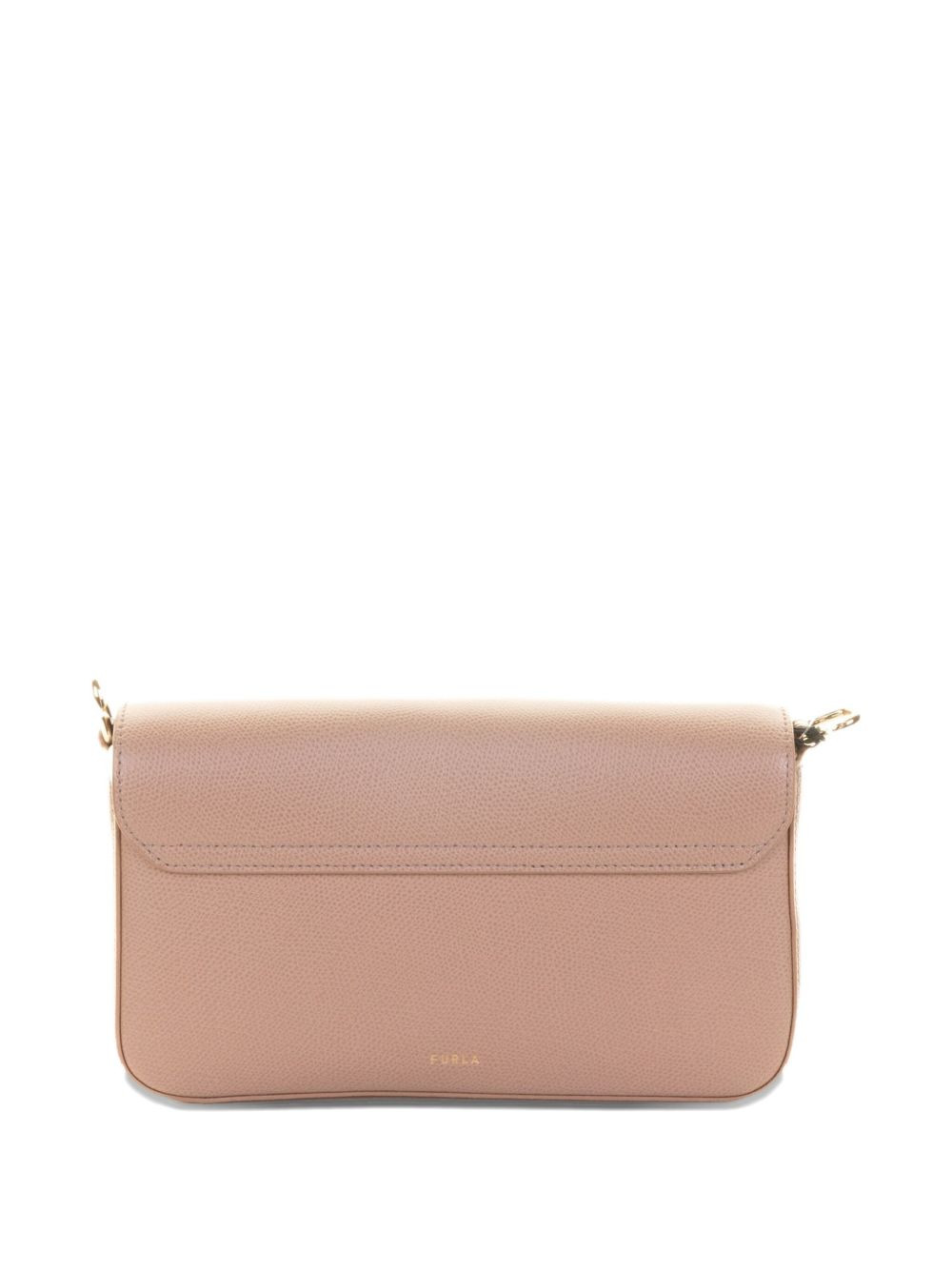 lock-detail leather shoulder bag - 2