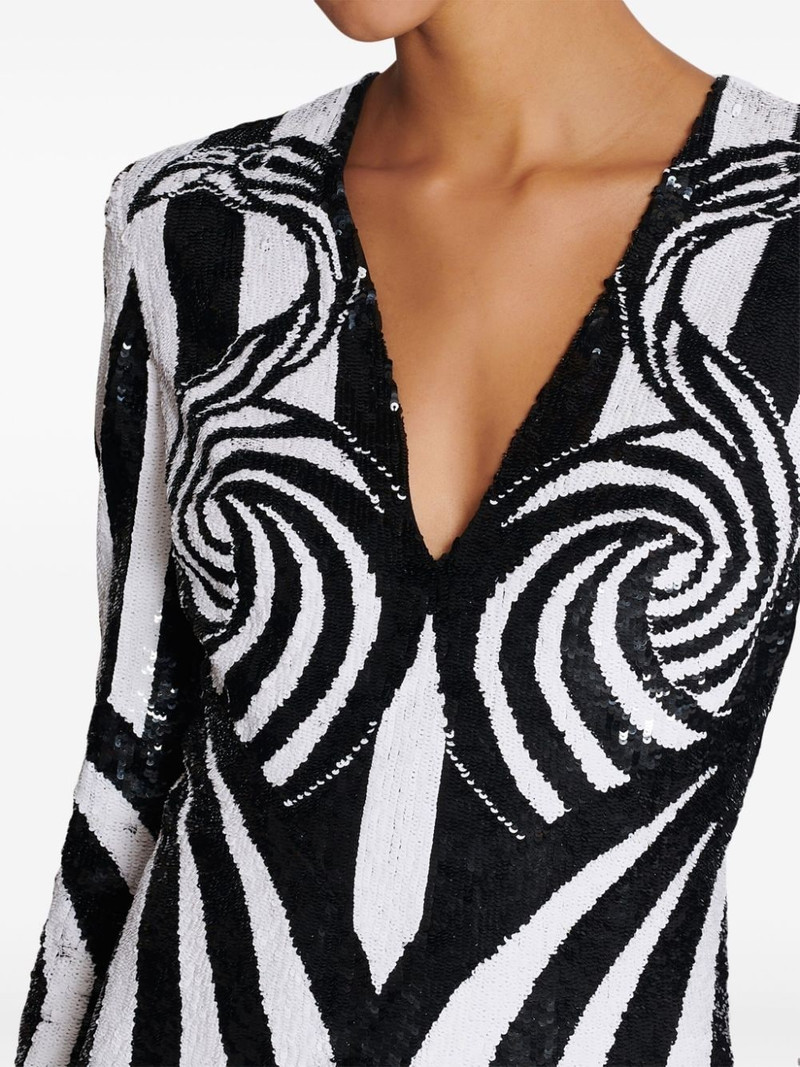 embroidered stripe 짧은 드레스 7