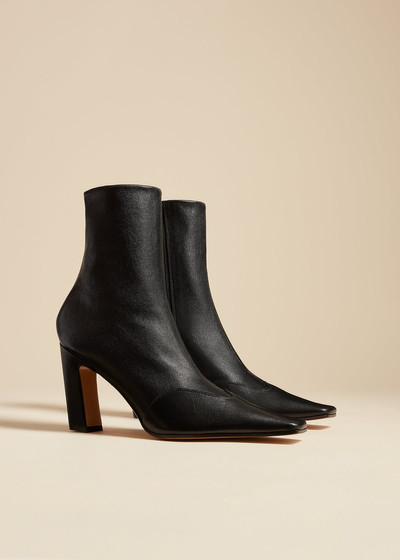 KHAITE The Nevada Stretch High Boot in Black Nappa Leather outlook