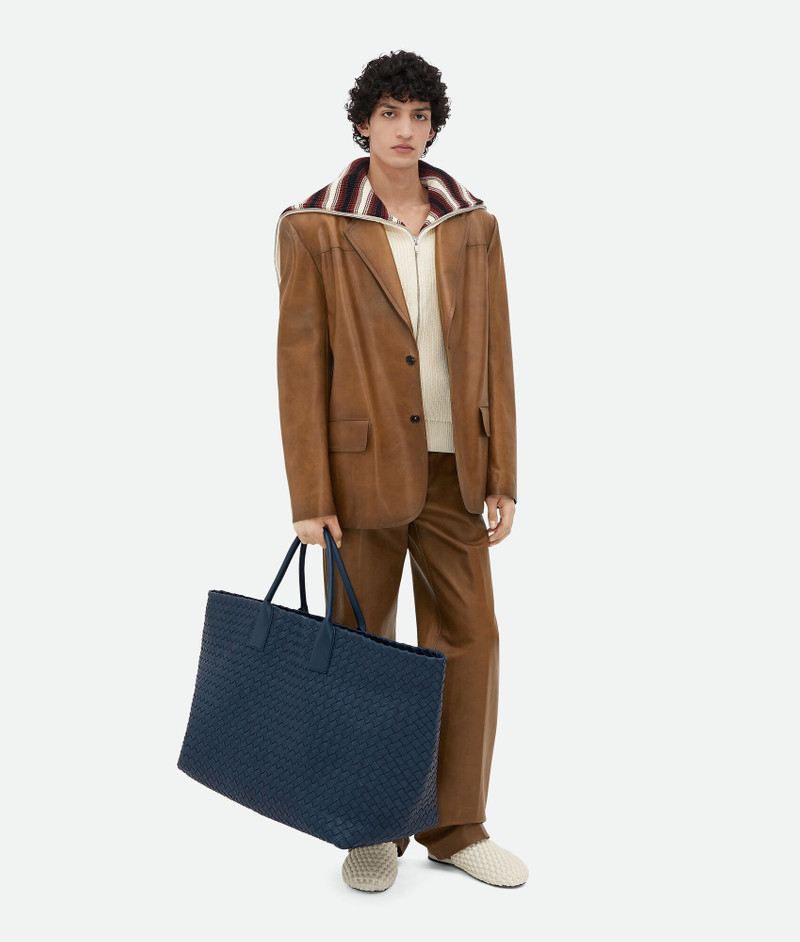 Vintage-Effect Leather Trousers 4