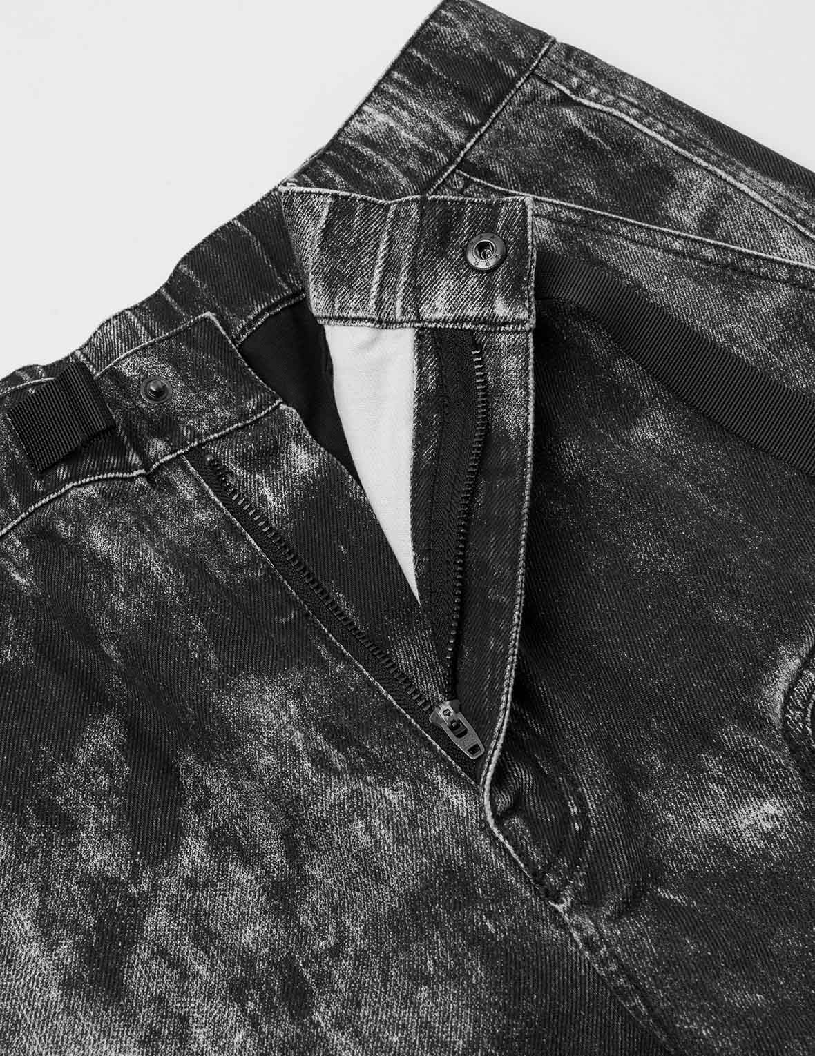 Allover Hand-painted Pattern Print Regular Fit Pants - 11