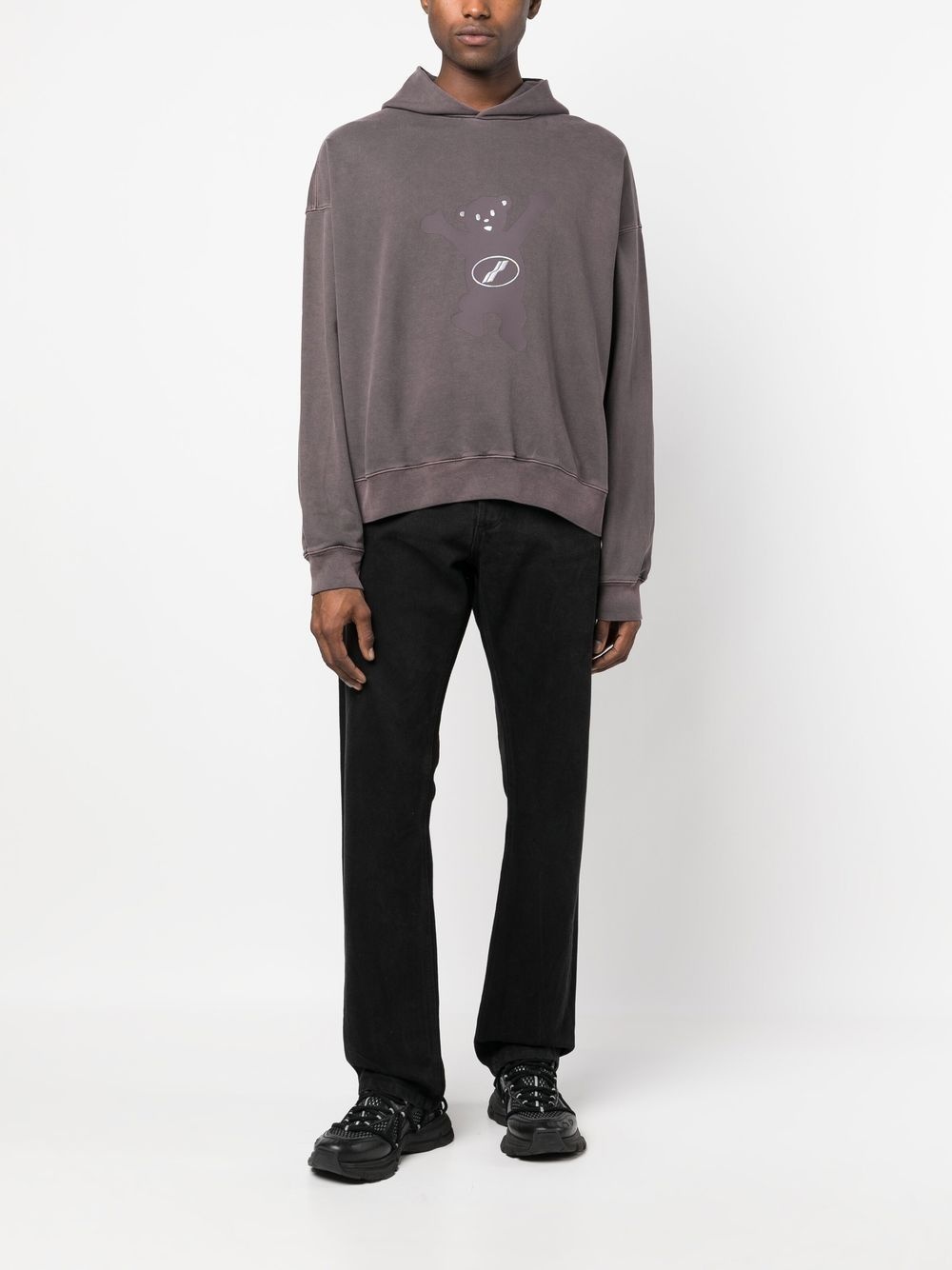 graphic-print cotton hoodie - 2