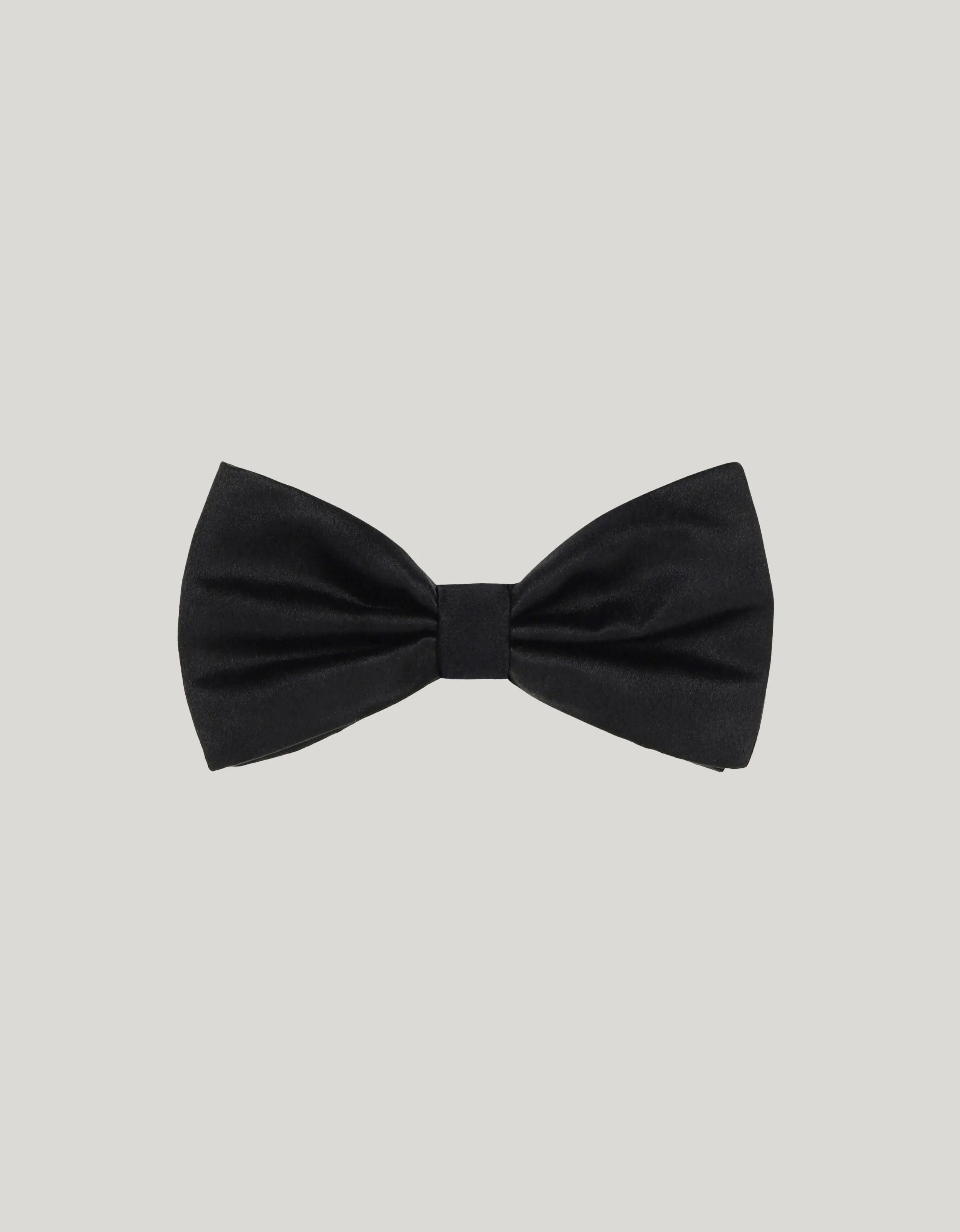 BLACK SILK FORMAL BOW TIE - 1