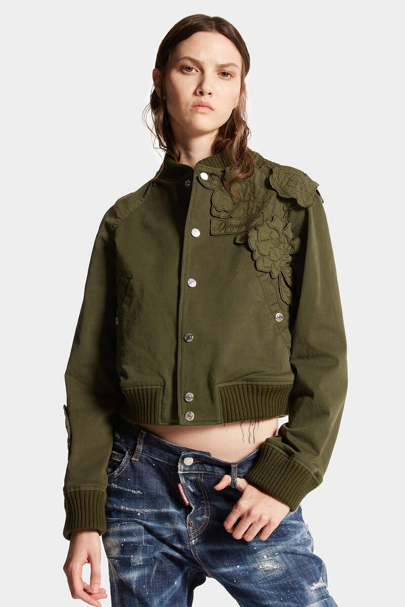 BLOSSOM PATCH VARSITY BOMBER - 3
