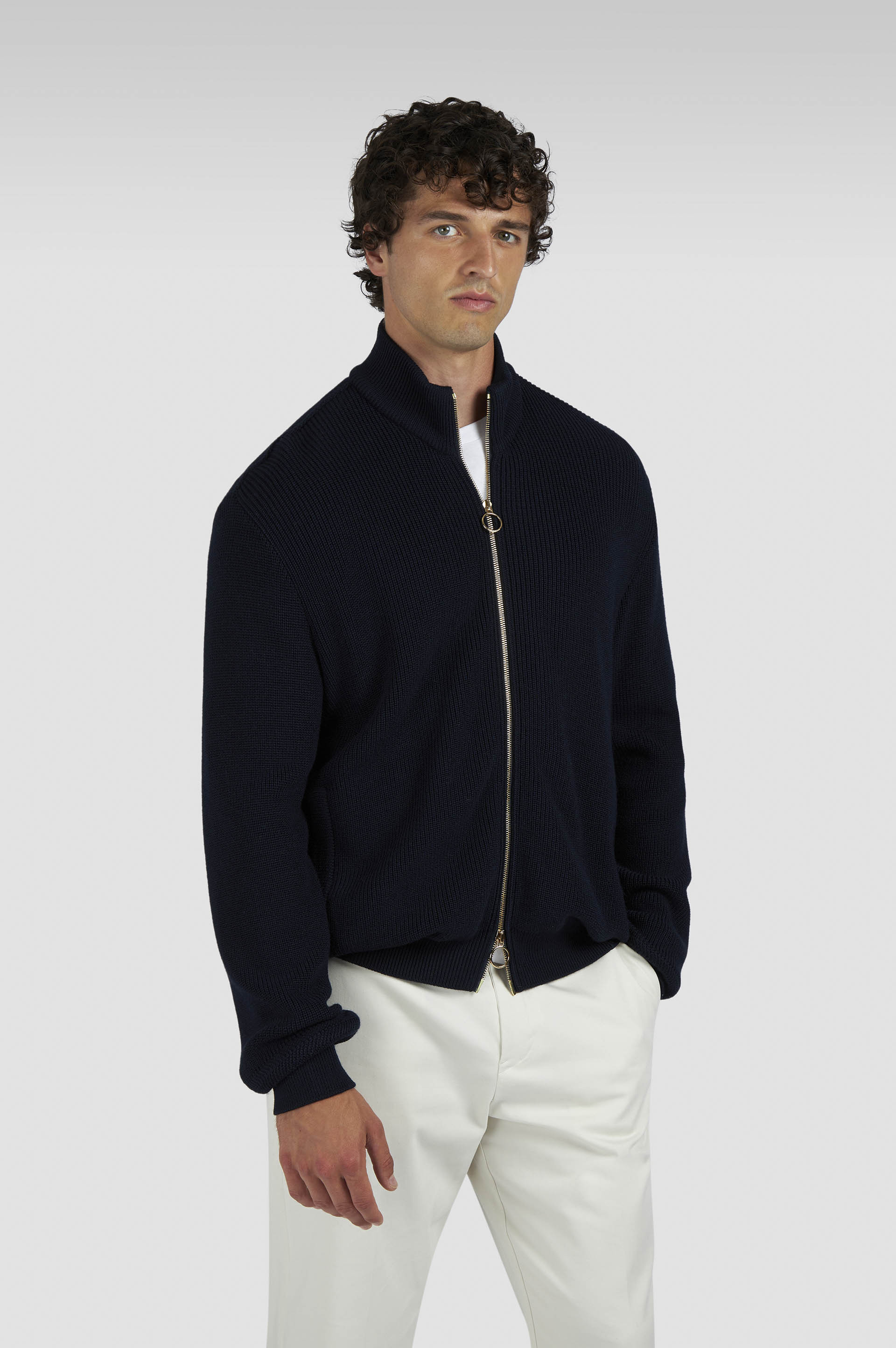 ZIP-UP CARDIGAN IN TECH WOOL - 6