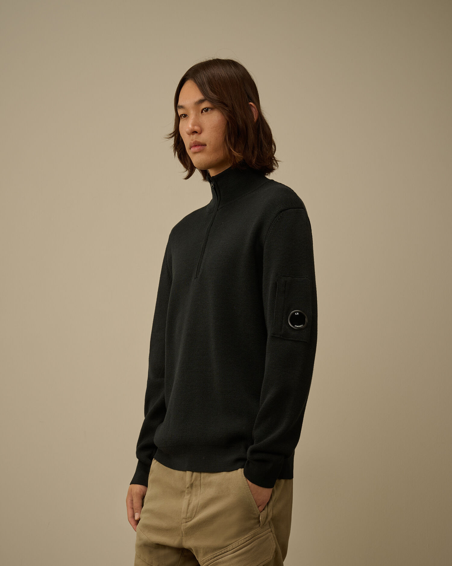 Re-Wool Half Zip Lens Sweater - 3