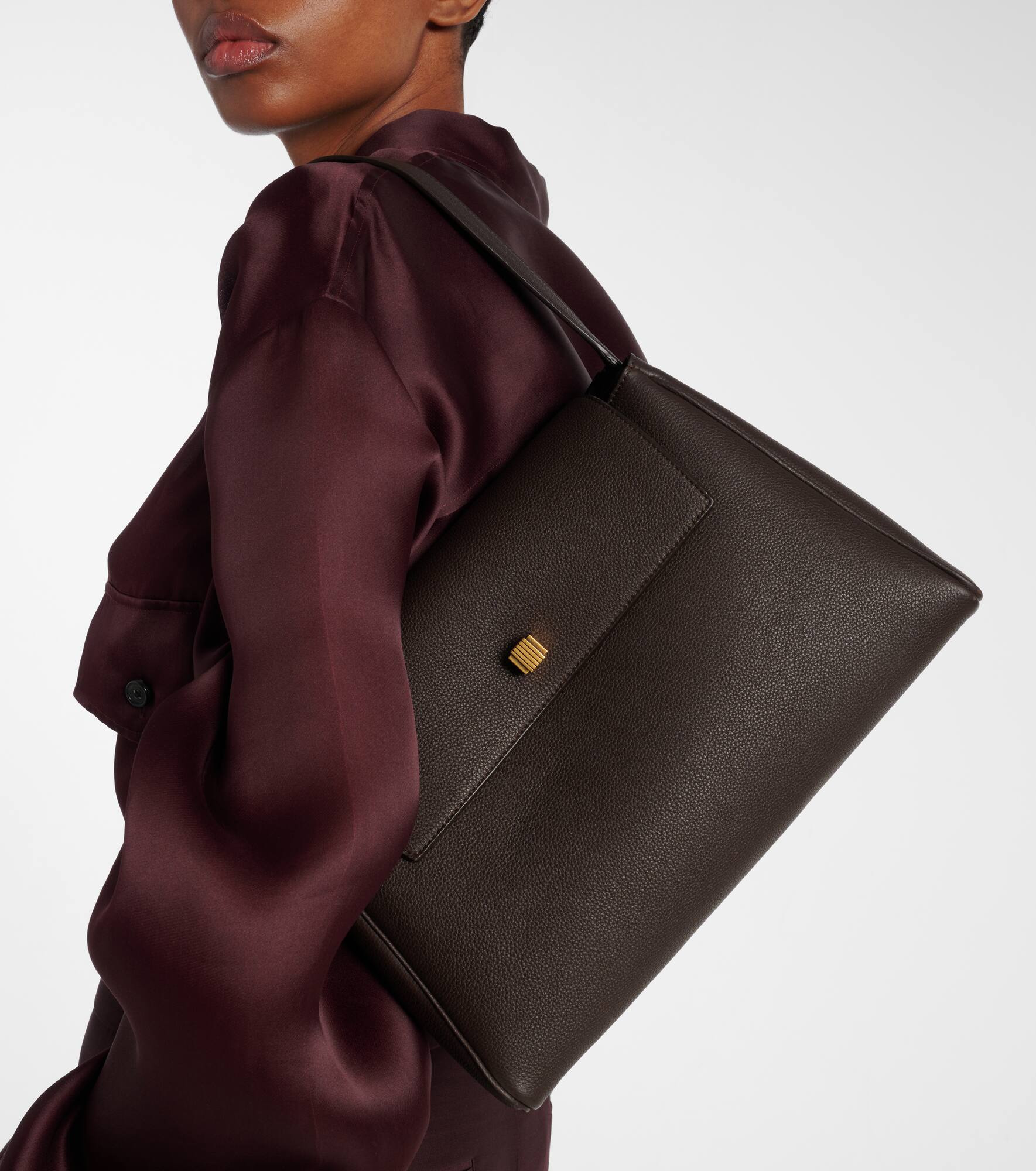 Audrey leather tote bag - 7