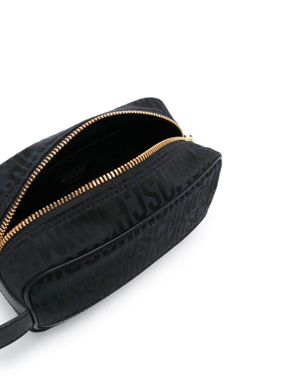 Fantasia leather logo-print makeup bag - 4