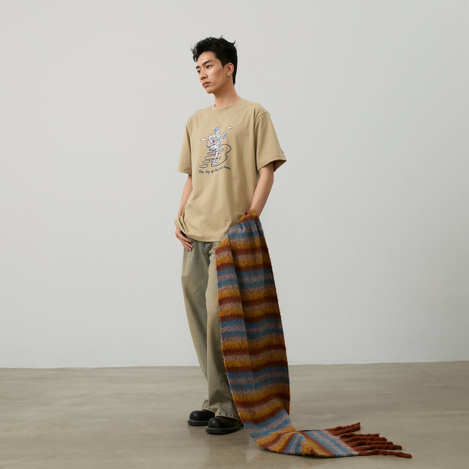 New Balance x PK Guitar Graphic T-Shirt 'Light Brown' NEE26021-LB - 4