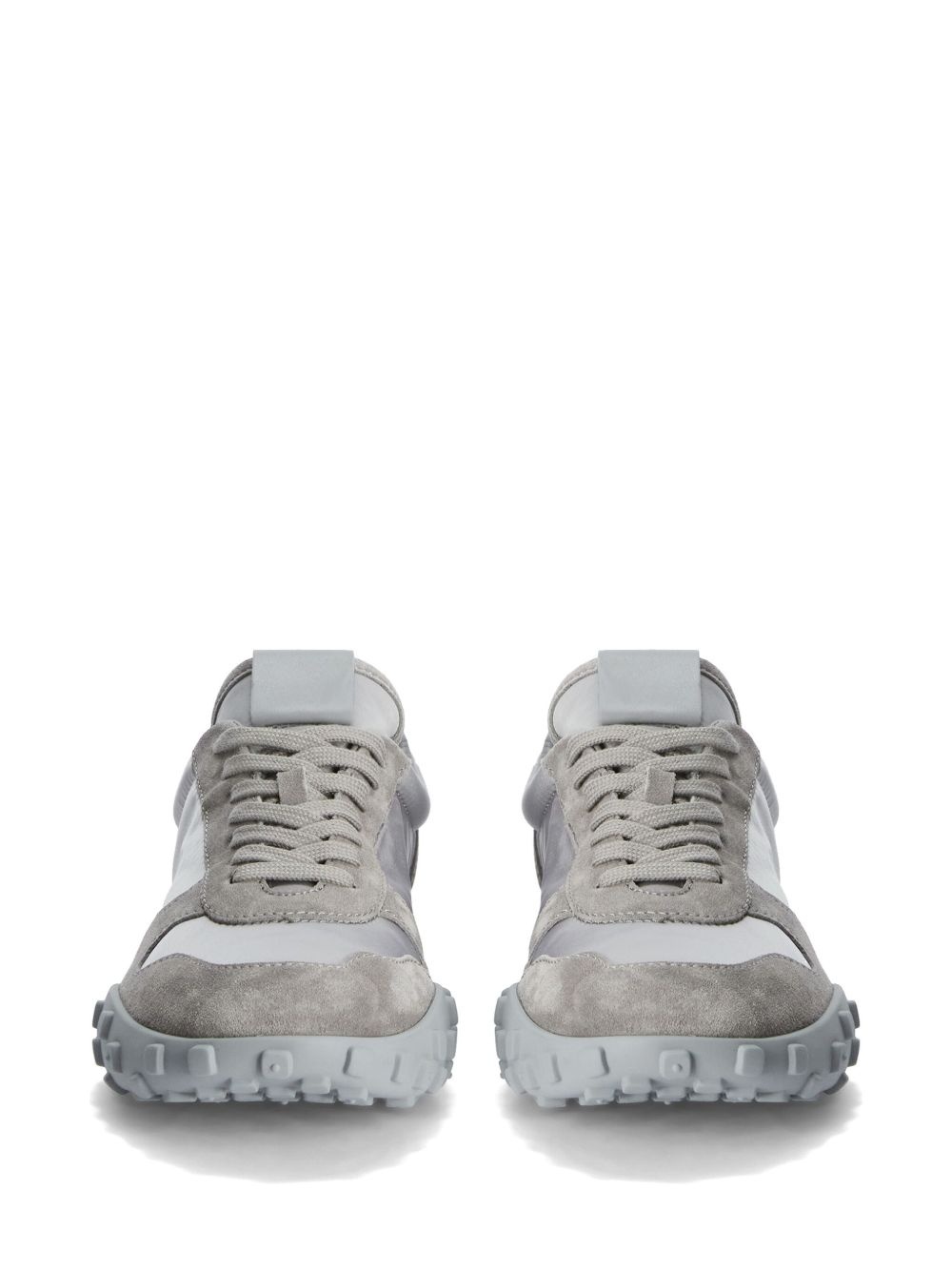 suede-panelled sneakers - 4