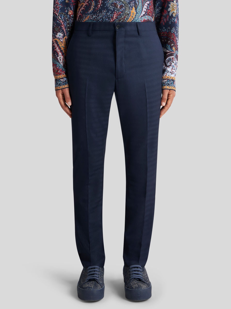 WOOL JACQUARD TROUSERS - 2