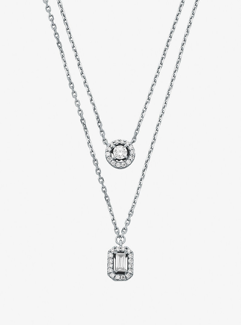 Precious Metal-Plated Double Layered Necklace 1