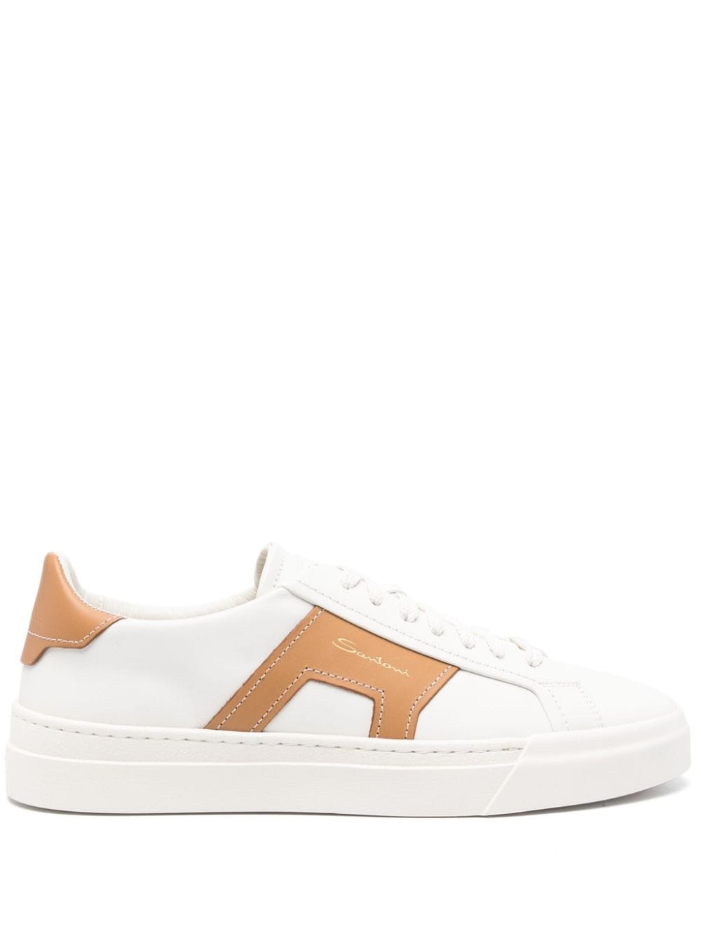 colourblock leather sneakers - 1