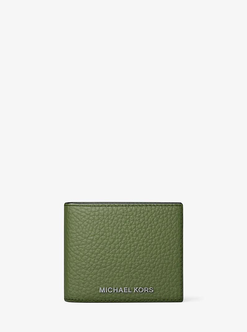 Hudson Pebbled Leather Billfold Wallet - 1