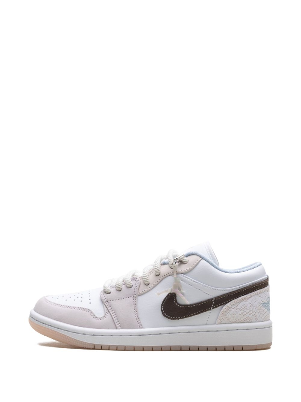 Jordan 1 Low "White/White/Light Soft Pink/Ironstone" sneakers - 5