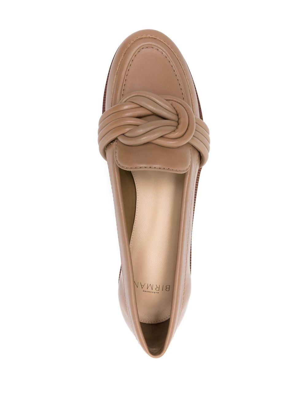 knot-detailing leather loafers - 4