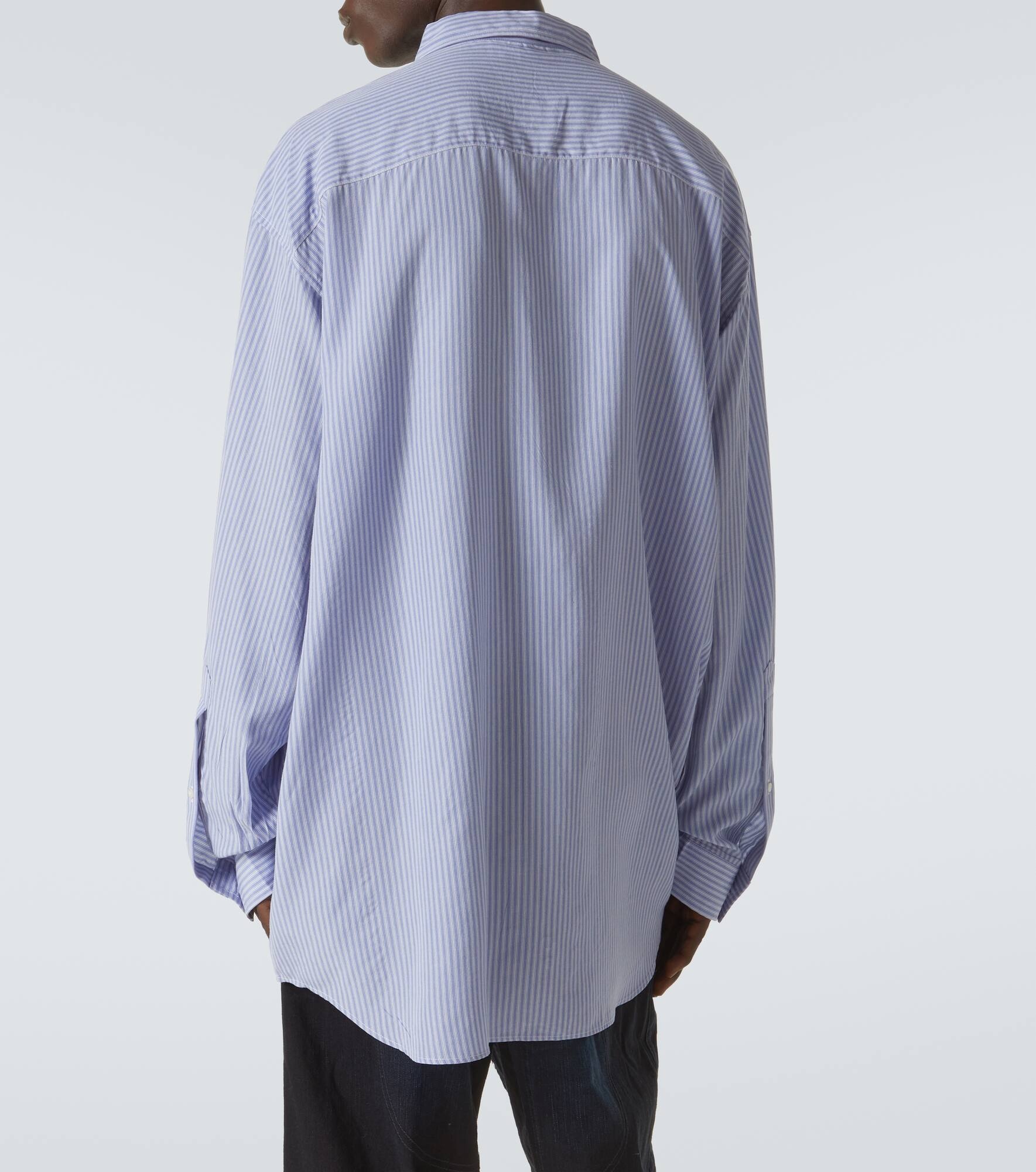 Flowing pinstripe oversized shirt - 4