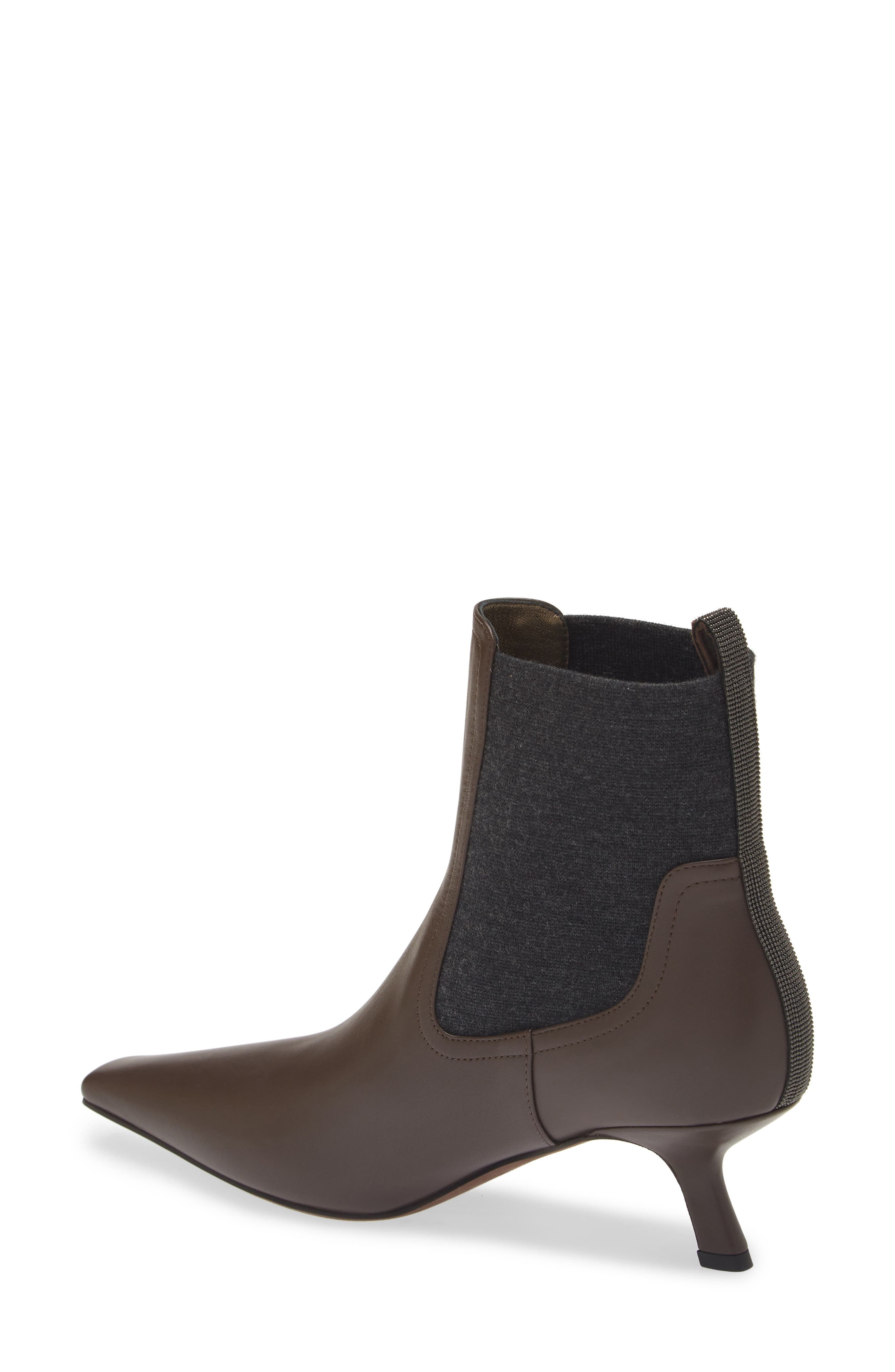 Brunello Cucinelli Kitten Heel Chelsea Boot in C8279 Testa Moro at Nordstrom - 2