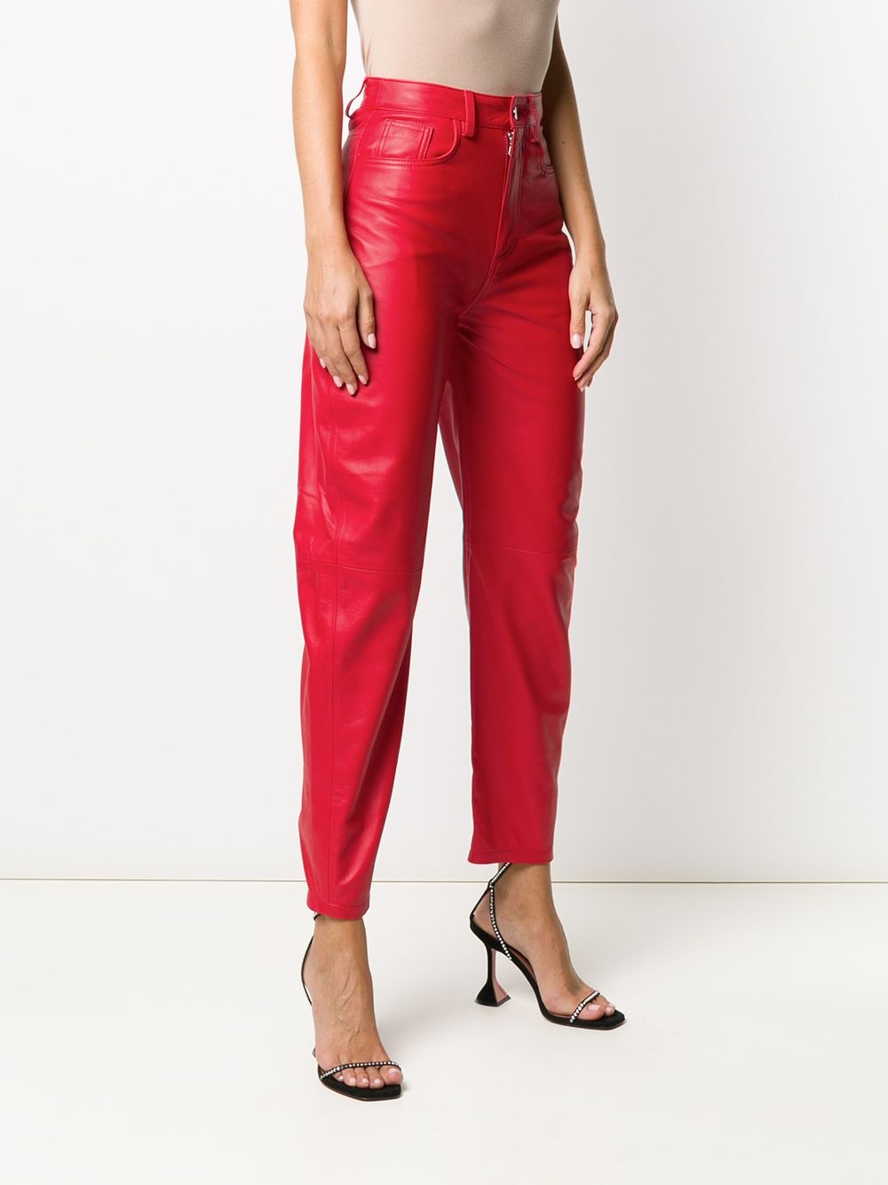 high-waisted tapered trousers - 3