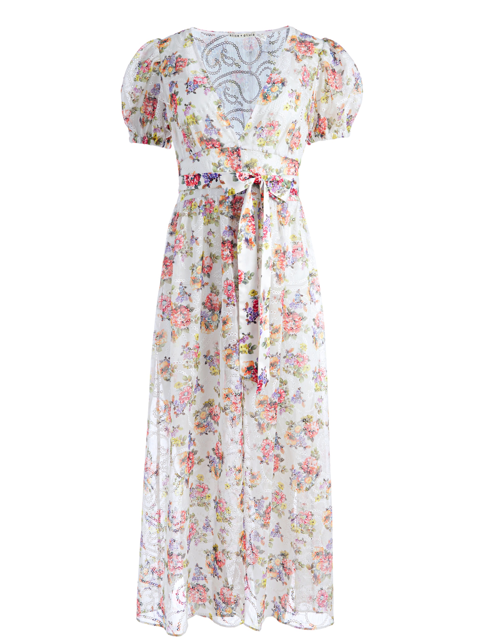 JESSAMY PUFF SLEEVE MAXI ROBE WITH BELT - 1