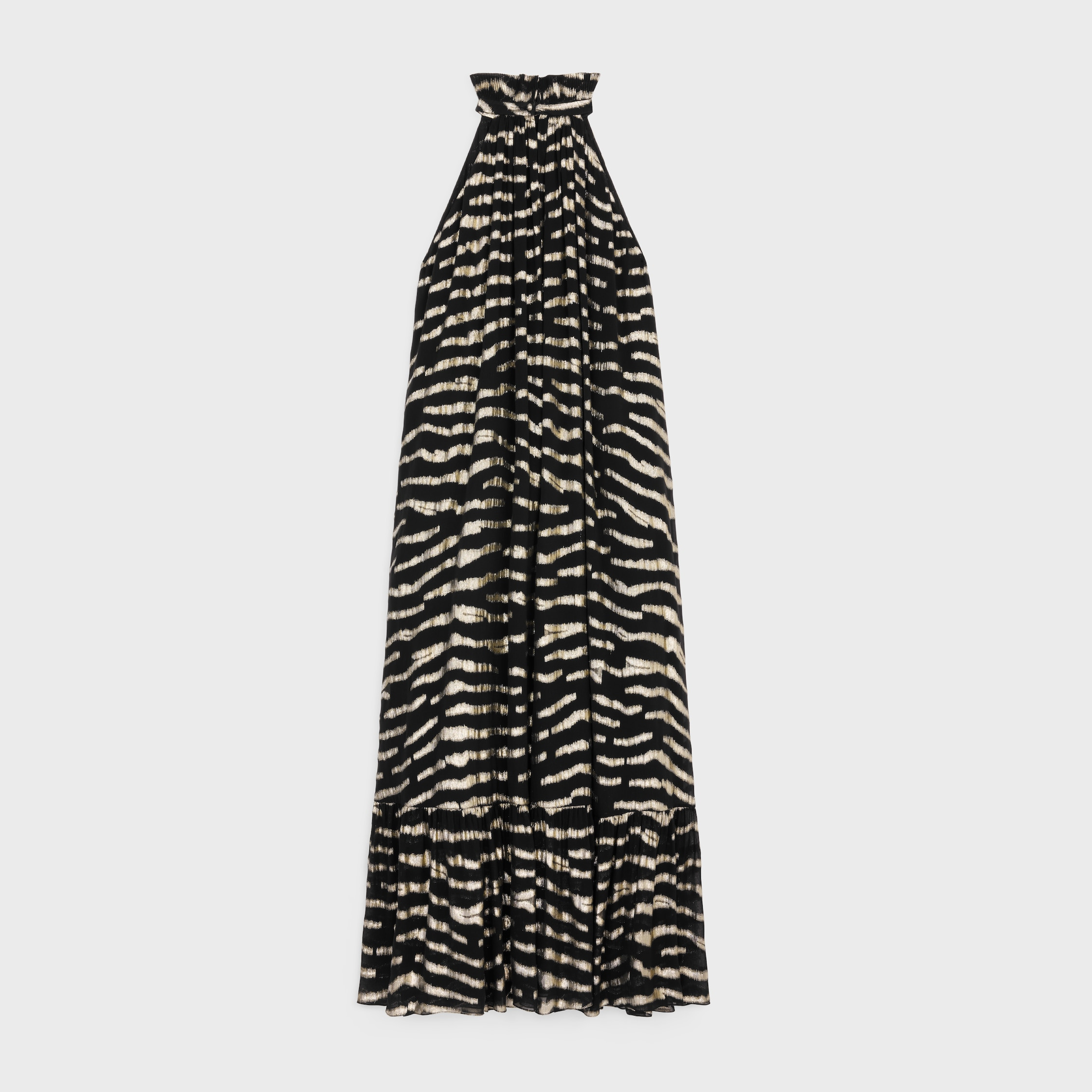 long dress in lamé tiger silk - 2