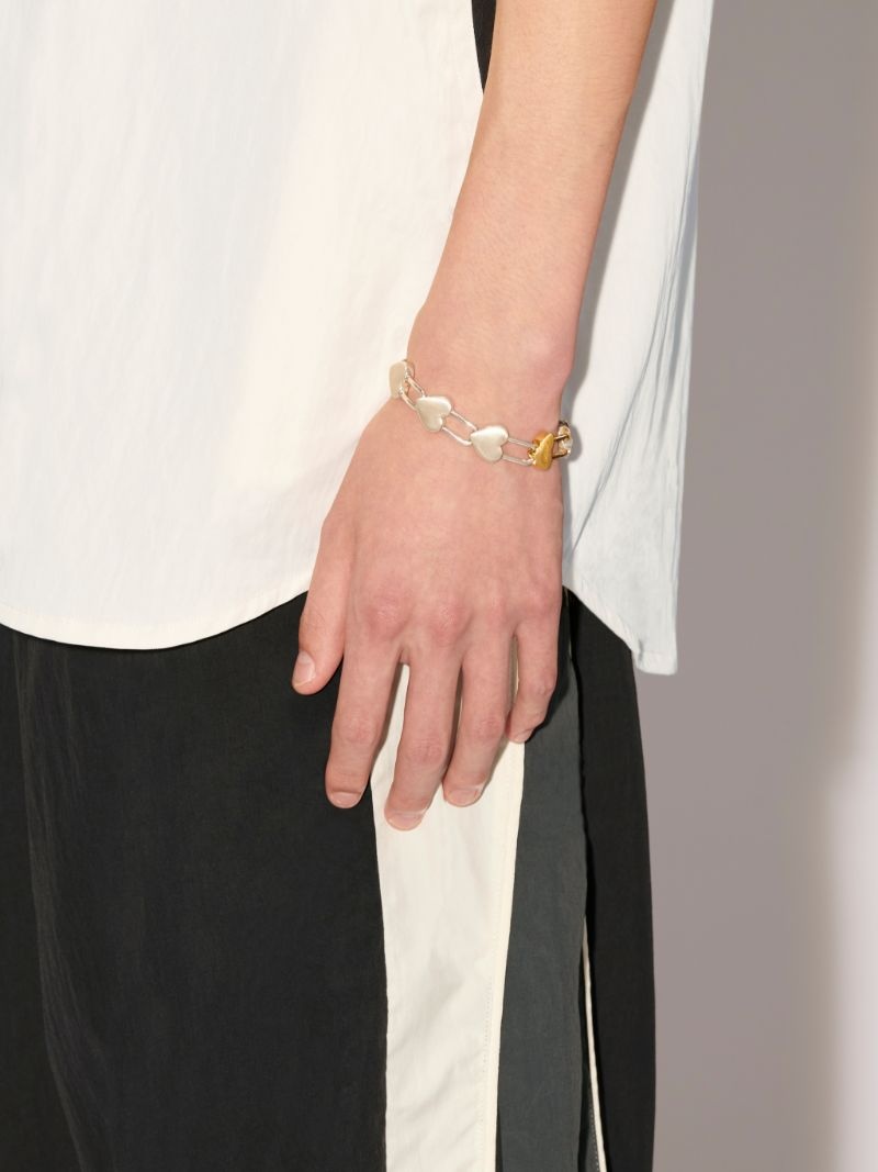 Heart Padlock Link Bracelet - 4