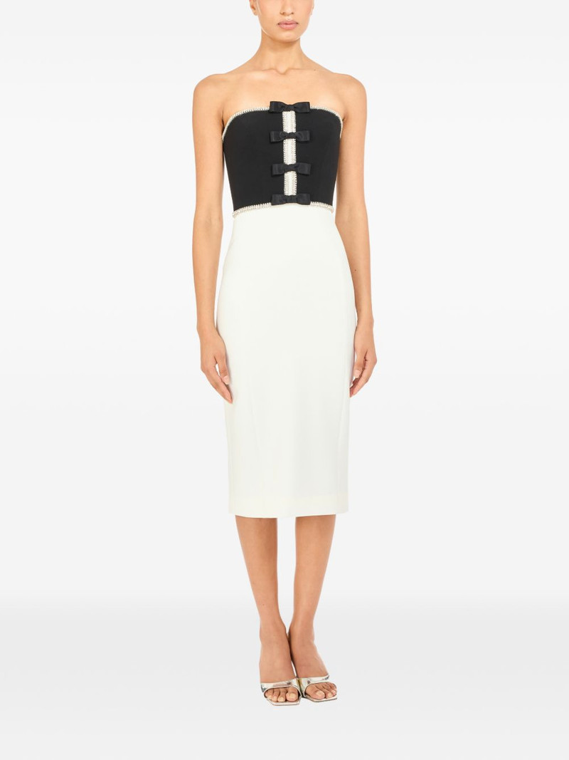 JENNY PACKHAM Odette bow embellished midi dress outlook