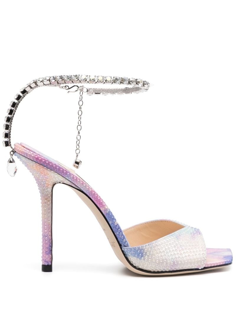 crystal-embellished 110mm stiletto sandals - 1