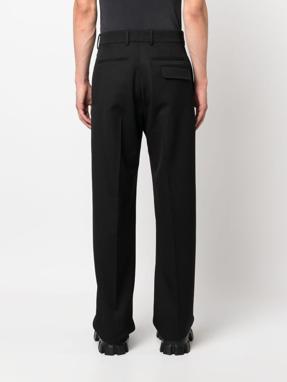 straight-leg wool trousers - 4