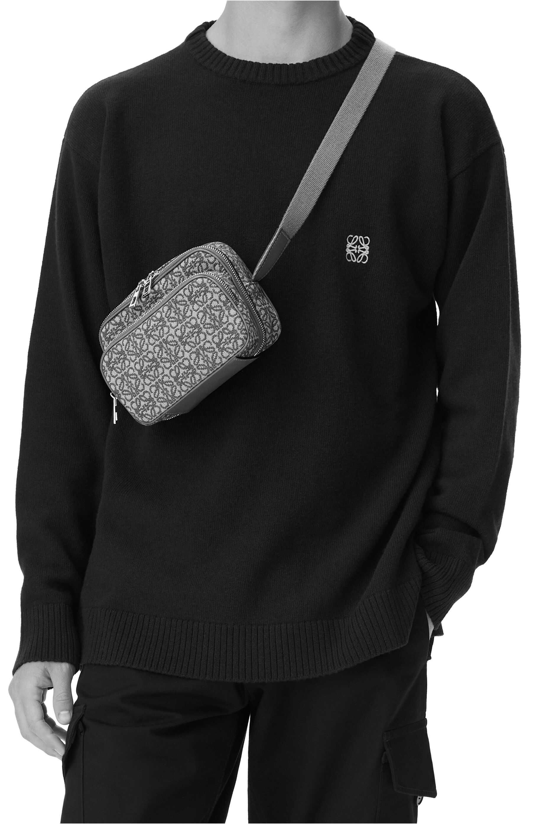 Mini Camera bag in Anagram jacquard and calfskin - 9