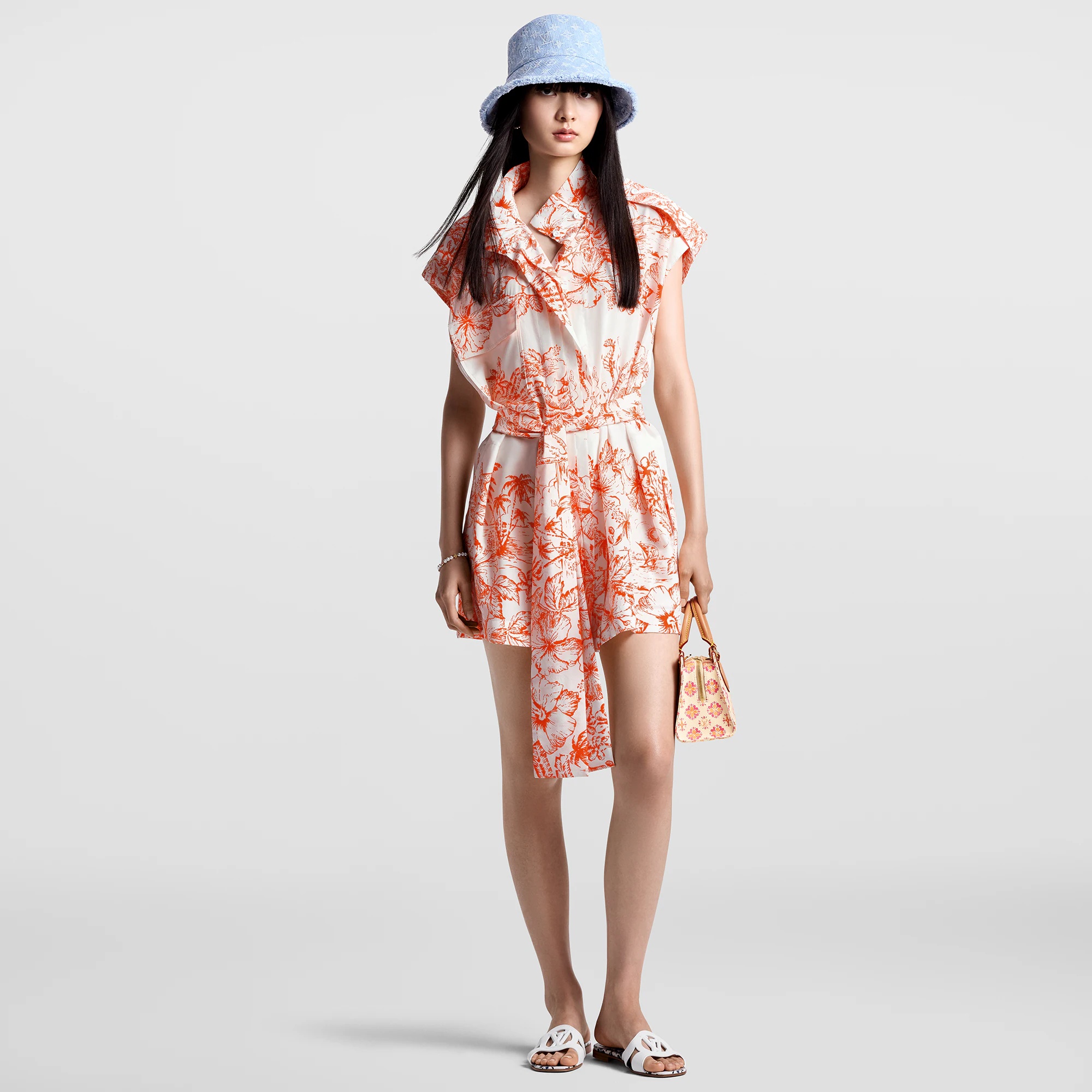 Tropical Floral Shirt Dress - 4