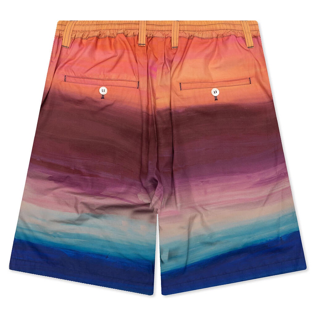 POPLIN STRETCH WAIST SHORTS - MULTICOLOR - 2