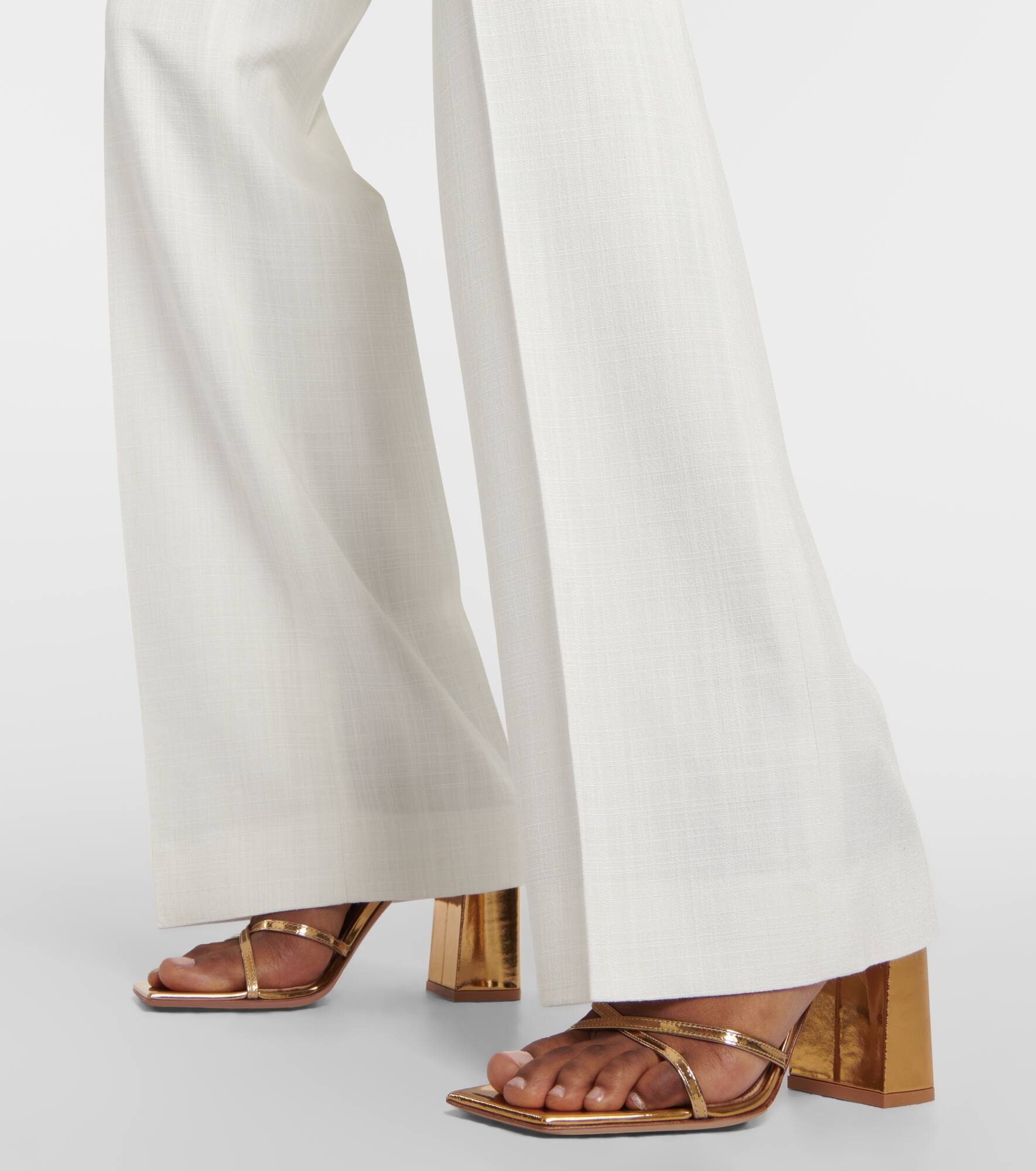 Mid-rise flared pants - 5