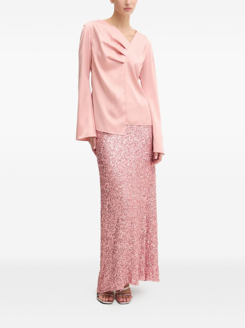 STINE GOYA draped V-neck top outlook