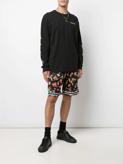 John Elliott mushroom-print track shorts outlook