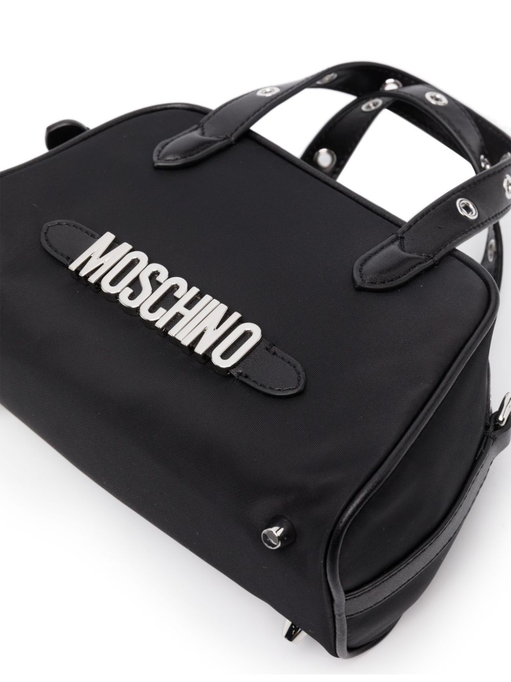 logo-plaque eyelet-detailed tote bag - 4