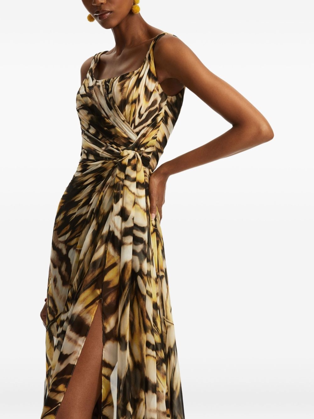 printed silk dress - 5