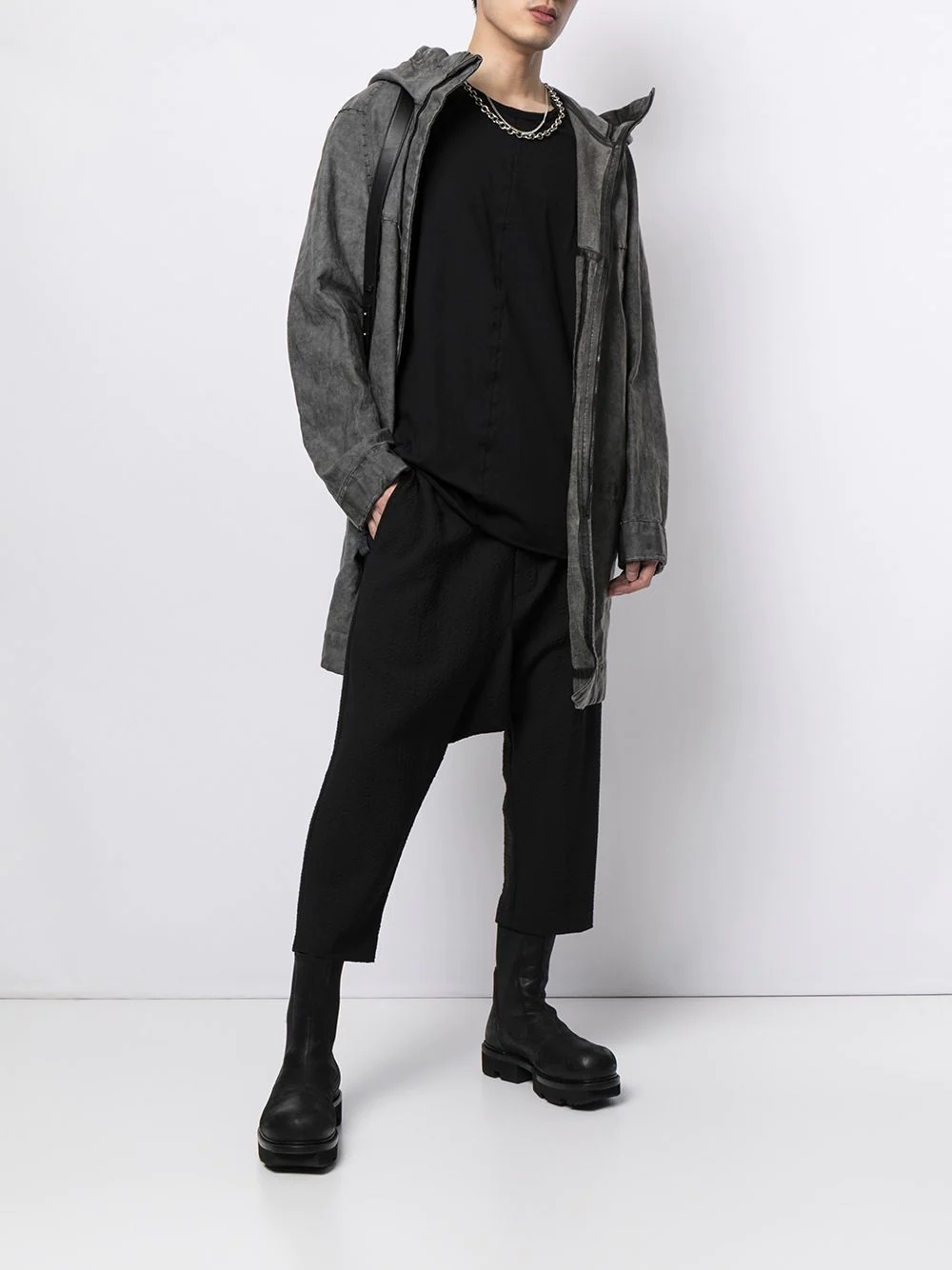 Hesitant Talmud hooded coat - 2