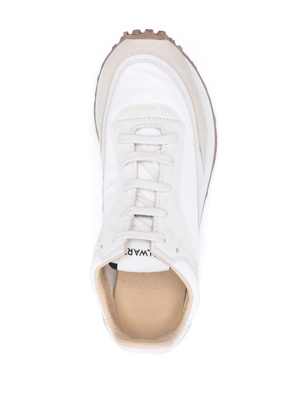 panelled lace-up sneakers - 4