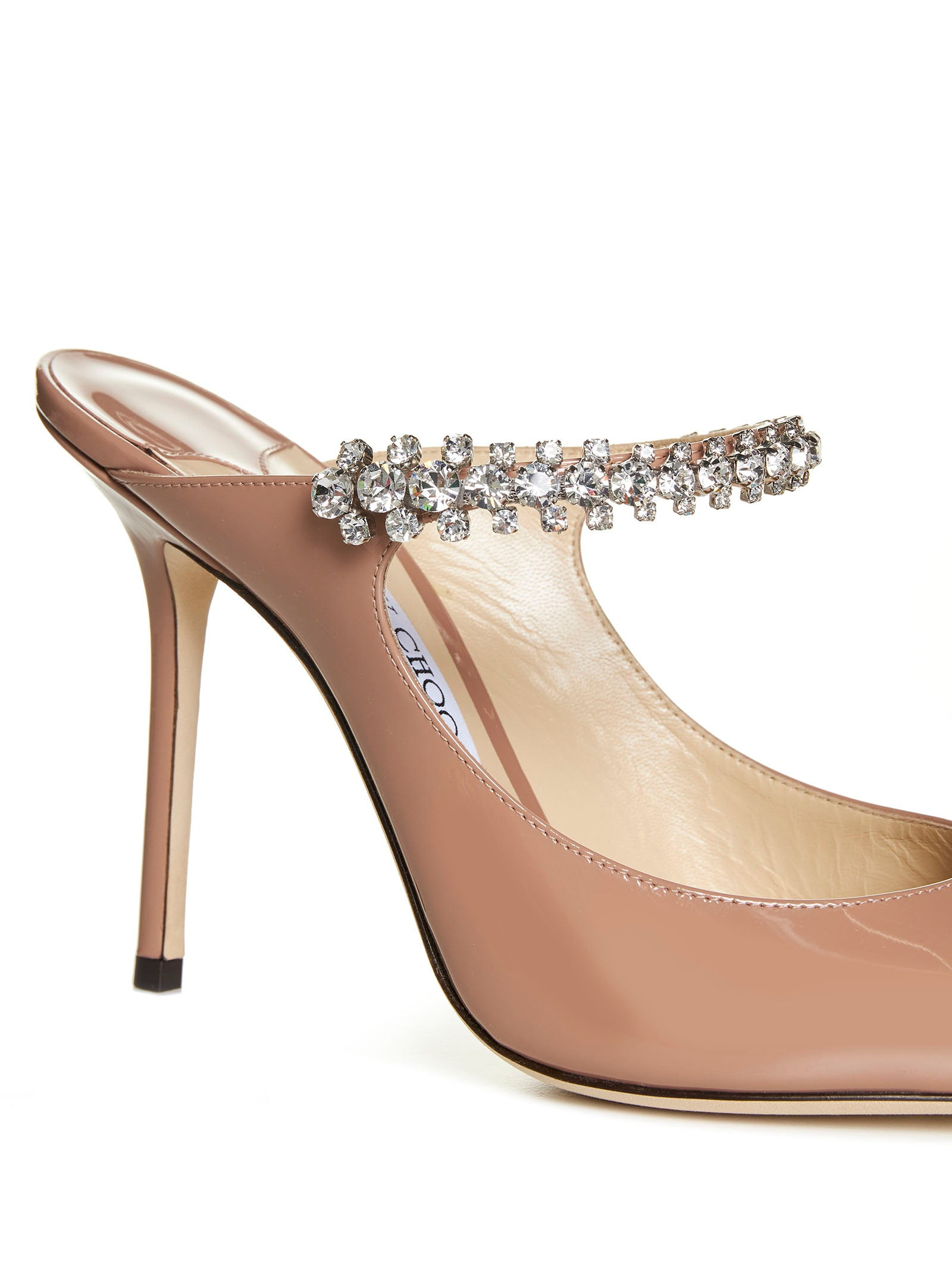 Bing crystal-embellished patent leather mules - 4