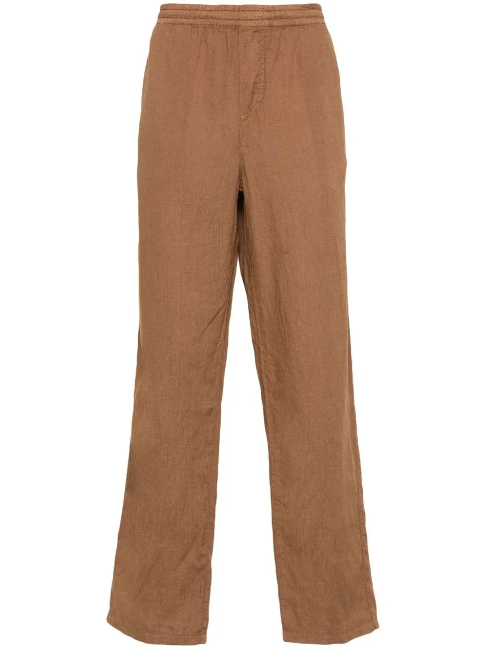 linen straight trousers - 1