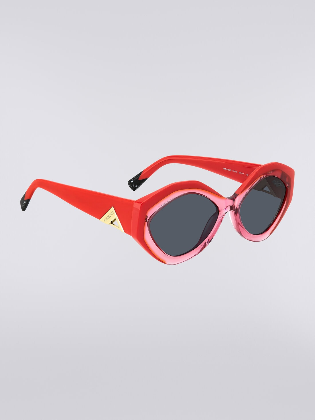 Oval-shaped sunglasses with metal logo application - 3